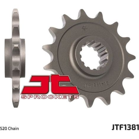 Pi帽贸n delantero JT F1381-15, 15 dientes, tama帽o 520