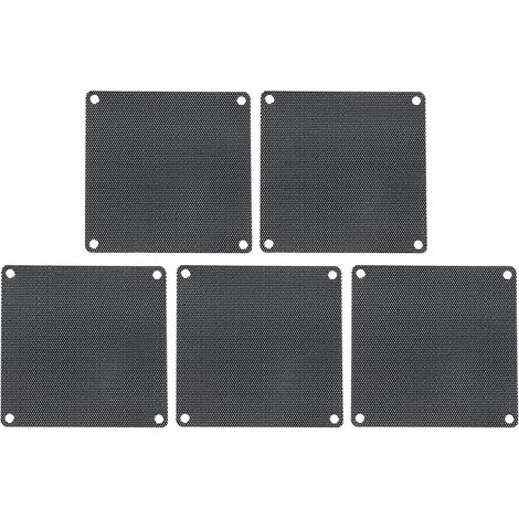 Lot de 5 filtres à poussière pour ventilateur de refroidissement d'ordinateur PC, cadre de ventilateur, maille anti-poussière 12/14/9/8/7 cm - 9 x 9 cm (1/4)