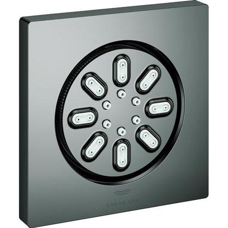 Grohe Douchette latérale Rainshower Aqua – Économie d'eau – Noir fantôme Anthracite, 26802A00