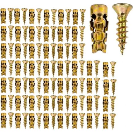 (10 jeux) Kit de vis d'expansion courtes pour la réparation de charnières de meubles, la restauration de filetages abîmés et la fixation de charnières de porte en bois desserrées. Accessoires de quinc (1/5)
