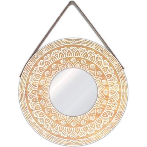 Miroir rond à suspendre Mandala