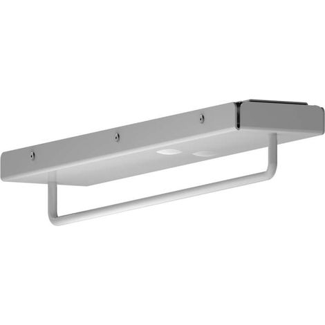 Porte-cintres coulissant en acier chromé – Charge max 15 kg – Longueur 290 mm – Fixation sous tablette – Pour espaces confinés – Menage Confort