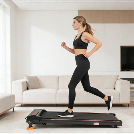 Walking Pad pieghevole per casa 1-6 km/h con APP, telecomando e display LED, 110 kg (1/5)