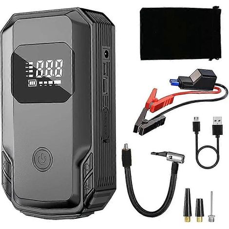 Démarreur de voiture avec gonfleur de pneus et compresseur d'air (1/4)