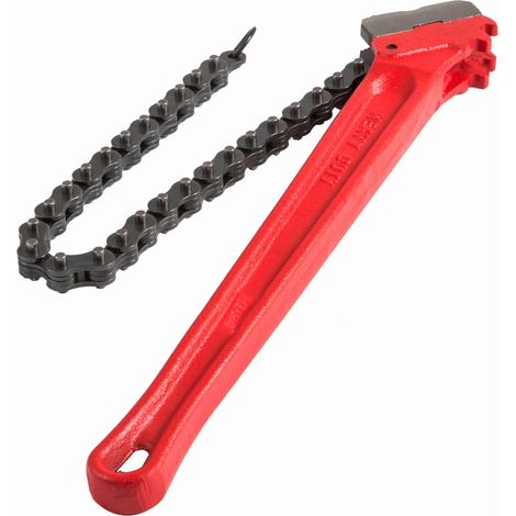 VEVOR Chiave a catena per tubi da 36 pollici, Chiave a catena per filtro dell'olio per impieghi gravosi Capacità da 4-1/2 a 7-1/2 pollici, Chiave a catena da 30 pollici (760 mm) Lunghezza catena Strum (1/4)