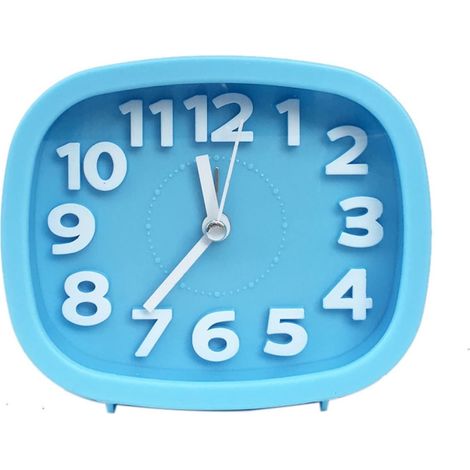 MINKUROW Orologio Da Tavolo Sveglia Analogica Da Comodino Alimentata A Batteria In Plastica Senza Ticchettio Articoli Per La Casa Blu (1/5)