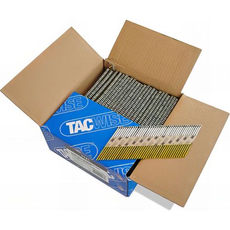 Tacwise – Boîte de 2200 clous annelés extra galvanisés 34° D – 3,1 mm x 75 mm – Pour bois dur – Chargement rapide avec cloueur pneumatique