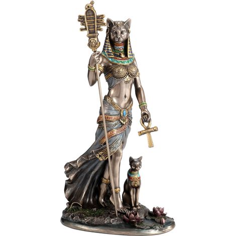 Figura della dea egiziana Bastet in bronzo classico per la decorazione domestica