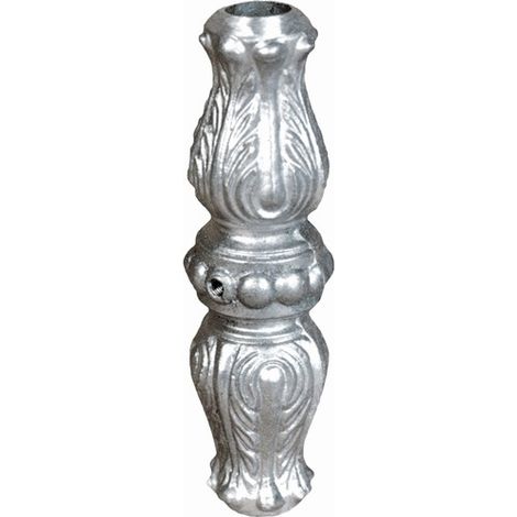 Garniture ornementée pour barreaux de Ø18mm - Hauteur 135mm largeur 45mm -Aluminium - À visser - DECO FER FORGE