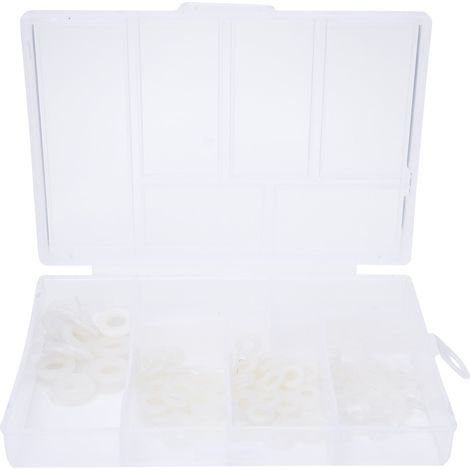 Kit de 250 rondelles en nylon blanc isolantes et résistantes à la corrosion M2M6