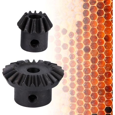 2 pièces Engrenage Extracteur de Miel en Acier Noir pour Apiculteur (1/5)