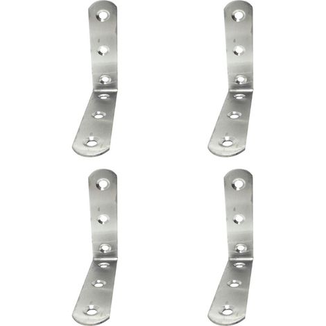 Verstärkungswinkel "AN24" 80x80x19mm aus Edelstahl (4 Stück, inkl. Schrauben)