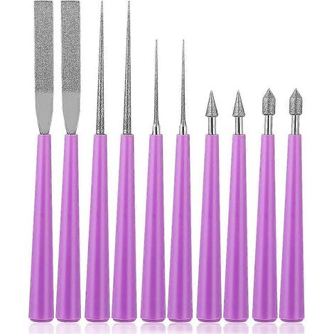 Lot de 10 outils d'alésoir pour la création de bijoux : alésoir pointu, outil d'agrandissement des trous de perles pour le bricolage. (1/5)
