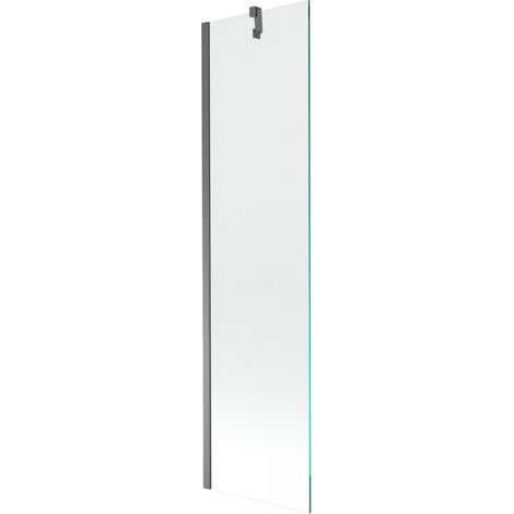 Mexen Next Badewannenabtrennung 1-flügelig 50 x 150 cm, transparent, Gun Metal - 895-050-000-00-00-95 (1/5)