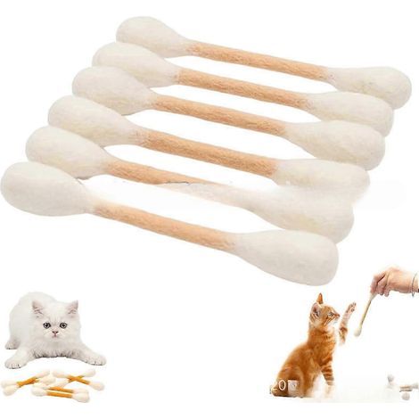 6er-Pack riesige Wattestäbchen-Katzenspielzeuge mit Bio-Katzenminze – robuste, interaktive Kauspielzeuge gegen Langeweile und für Bewegung, zur Linderung von Angstzuständen und zur Unterstützung der V