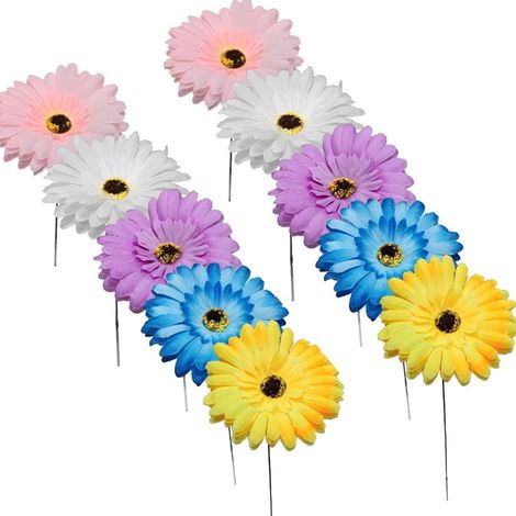 Piquets de Fleurs en pour Pelouse Cour ou Paysage – Tons Mélangés 10 Tissu (1/5)