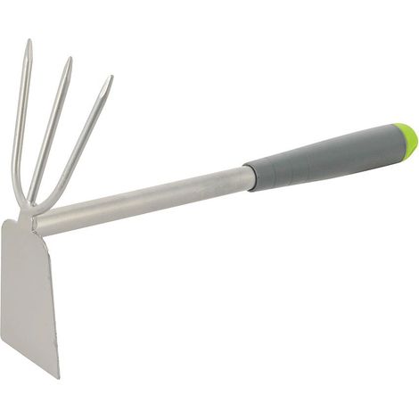 Rastrello coltivatore a zappa manuale 300 mm Silverline in acciaio verniciato (1/4)