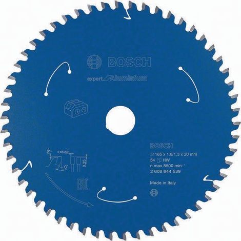 BOSCH Kreissägeblatt EXPERT Aluminum Außen-Ø 165 mm Zähnezahl 54 HLTCGBohrung 20 mm Schnittbreite 1,8 mm HM