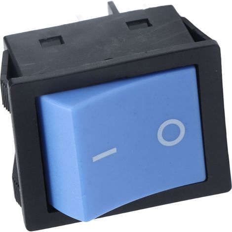 Interrupteur miniature 4 broches bleu ABS, haute performance, 125/250V AC, durable et fiable. (1/5)