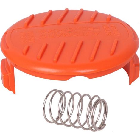 4 pièces capuchons de bobine + 4 pièces ressorts pièces de rechange accessoires compatibles avec les coupe-bordures Black + decker Rc-100-p (1/2)