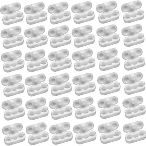 Accessoires pour stores enrouleurs/stores vénitiens : chaînette à billes de 177 mm, lot de 50 boutons à billes blancs. (1/5)