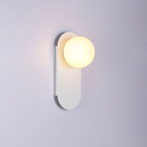 Aplique De Pared Bola Cristal "Brian" - E27 - Blanco (1/5)