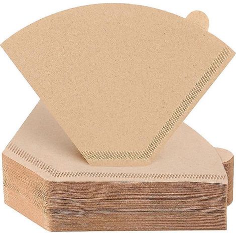 100 lot Premium non blanchi 4 cône café filtres pour 8 12 tasse égouttage et café filtre café machines (1/5)