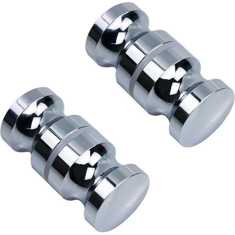 Pomello per porta, pomello per porta doccia, 30 mm, maniglia per doccia, maniglia per porta doccia in acciaio inox a doppia faccia, maniglia per porta in vetro, pomello per porta doccia, porte in vetr (1/5)