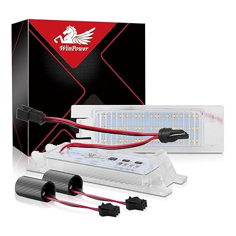 Éclairage de plaque d'immatriculation LED Feu Plaque Sans Erreur 6000K Blanc Ampoule 2 Pièces (1/5)