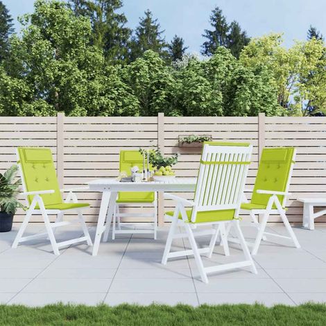 Coussins de chaise à dossier haut lot de 4 vert vif