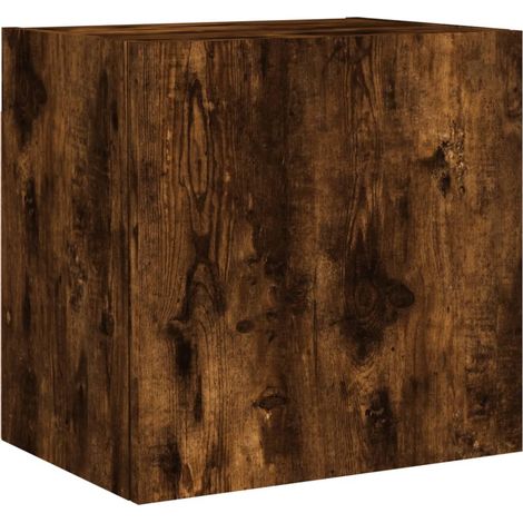 Mobile TV multimediale scaffale per televisione televisore buffet sala da pranzo soggiorno camera da letto a parete rovere affumicato 40,5 x 30 x 40 cm derivati del legno marrone 020028132