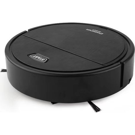 Aspiratore robot intelligente 2-in-1: aspirazione potente + spazzatura automatica, wireless, ricaricabile USB, batteria a lunga durata, per pavimenti duri e moquette – Modello nero JM5022A