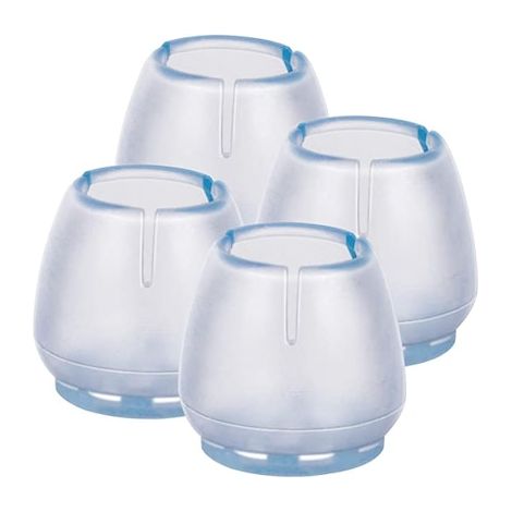 Protections Pour Pieds De Chaise - Silicone Épais Transparent - Pour Parquet Et Sol Fragile - Diamètre 16-21 Mm - Lot De 4 (1/5)