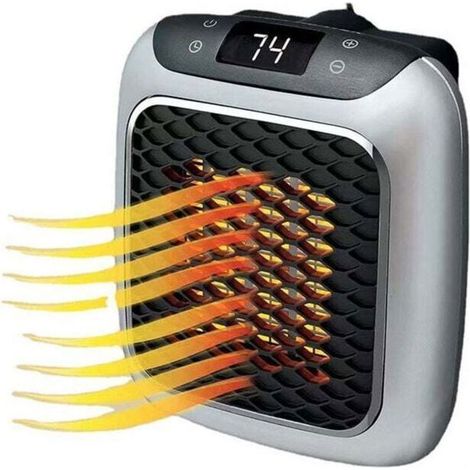 BelleRise - Radiateur Céramique 800W Télécommande Minuterie 12H Thermostat Économe Énergie Chauffage Silencieux (1/4)