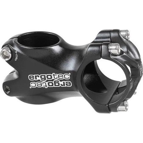 Potence Ergotec 40447001 1-1/8" A-Head « Piranha », longueur : 70 mm / 6°, diamètre du guidon : 31,8 mm, aluminium, noire (1/5)