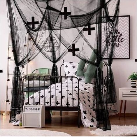 Quadratisches schwarzes Fiberglas-Moskitonetz, 4 Stück, 120 x 120 cm, einfache Montage, reißfest (1/5)