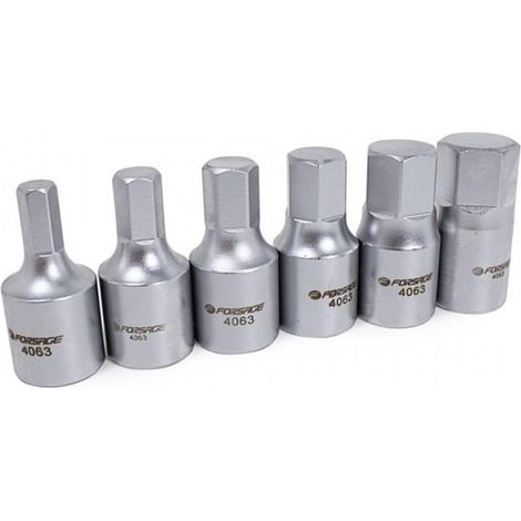 Sechskant-Steckschlüssel für Stecker, 6 Stück.