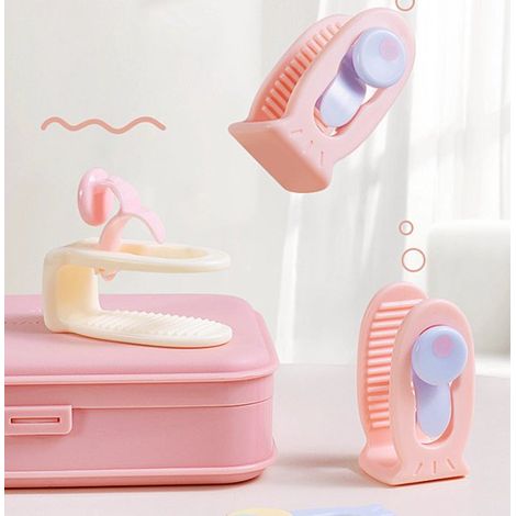 Set di 6 clip in velcro di plastica per lenzuola e copripiumini, colore rosa chiaro, per fissare saldamente gli angoli della biancheria da letto. (1/4)