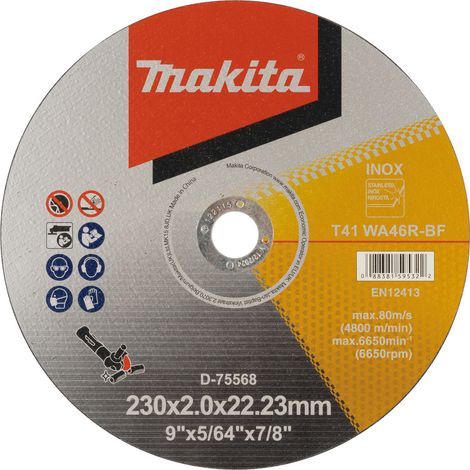 D-75568 Disco da taglio fine, 230 x 22,23 x 2,0 mm, WA46R