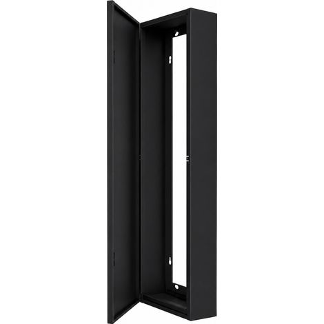 Atole – Coffret électrique nu 13 modules en acier noir – H. utile 980 mm – Installation rapide – Prédécoupes pour goulotte intégrées