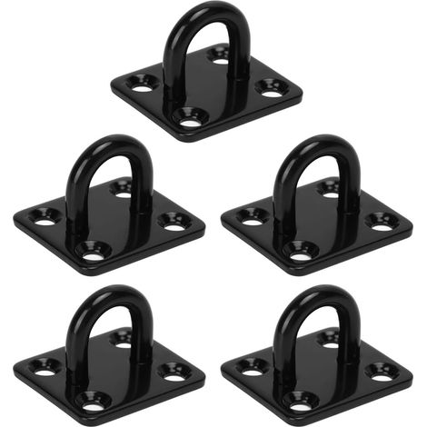 CSPARKV 5pcs Reinforced Thickened Carrying Buckle Fastener Eye Plate Black