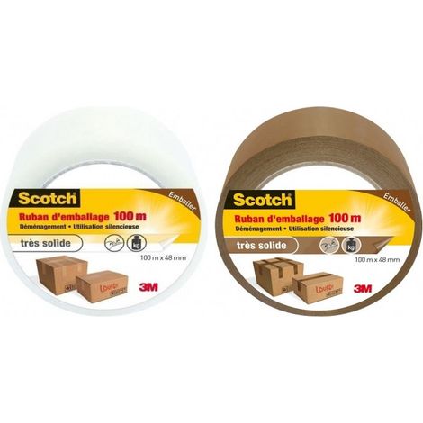 SCOTCH Adhésif SCOTCH emballage une face multiusage L.66 m x l.48 mm, transparent (1/5)