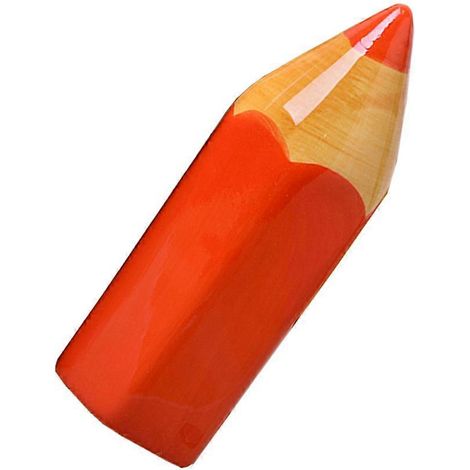 Tirelire/Pot à crayons compatible avec rangement en céramique rouge (1/5)
