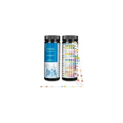 Kit D'analyse de l'eau Potable 16 en 1 bandelettes de Test d'eau Potable Kit de Test d'eau pour Le Test de qualité de l'eau à Domicile Test Rapide facile-100 pièces (1/5)