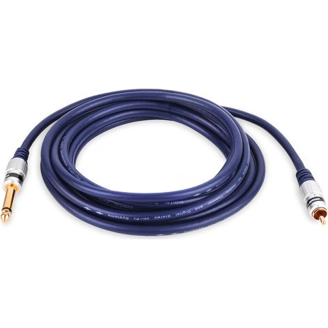 Cavo jack mono da 6,3 mm - connettore RCA cinch vitalco Cavo jack mono da 6,3 mm - connettore RCA cinch vitalco 5,0 m (MK78/L1) (1/5)