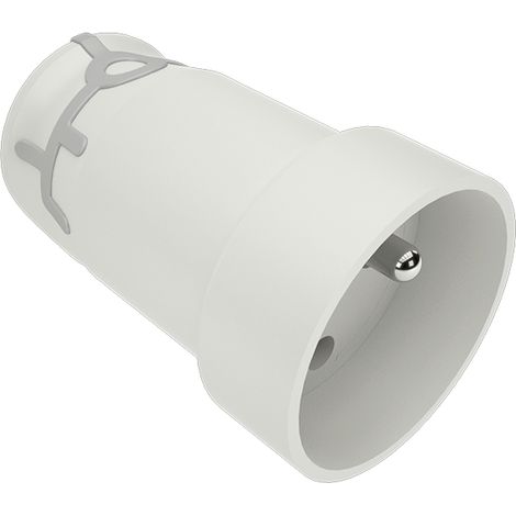 Prolunga 16A 2P+T con cappuccio bianco