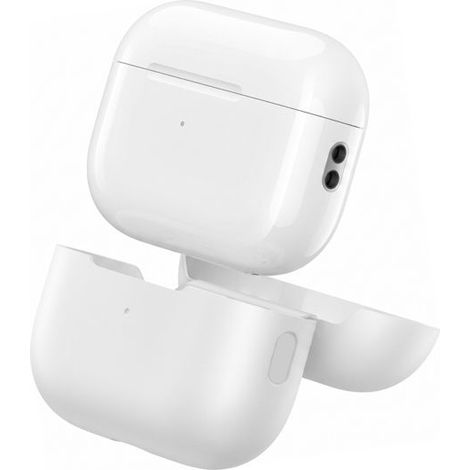 Coque silicone - BIGBEN - AirPods Pro 3 - Anti-rayures - Recharge sans fil - Blanc (1/4)