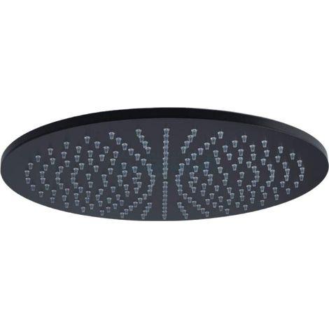 Paffoni Stick - Rociador de ducha, diámetro 23 cm, negro mate ZSOF074NO