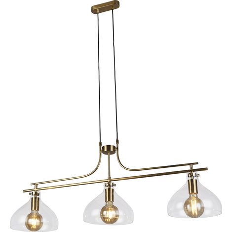 Searchlight Margarita Sospensione a 3 barre luminose Ottone, vetro (1/5)