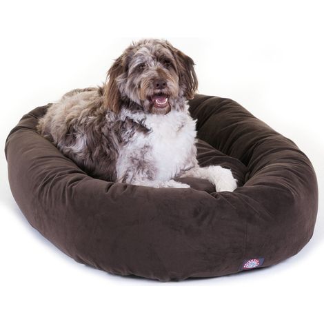 Panier pour Chien Bagel en Daim Chocolat 132 cm (1/5)